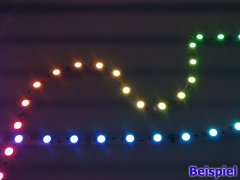 Pixel LED-Stripe S-Form RGB WS2812 100cm 5V steuerbar nur 6mm Winkelband