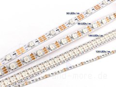 Pixel LED-Stripe S-Form RGB WS2812 100cm 5V steuerbar nur 6mm Winkelband