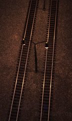 Metall Gittermast Leuchte Lampe LED warmweiß, 2 flammig, sehr filigran 140mm H0