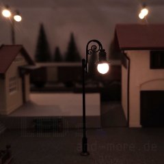 Nostalgische Laterne Straßenlampe LED warmweiß 1-armig im Jugendstil