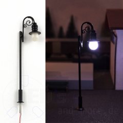 Nostalgische Laterne Straßenlampe LED Weiß...