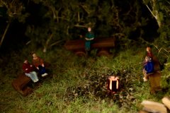 Modell Schwedenfeuer mit LED Beleuchtung Spur N TT H0