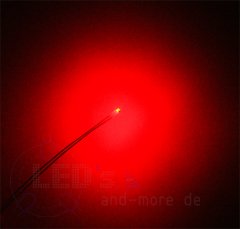 0805 Flacker SMD LED Rot 250 mcd, 120° Candle Light mit Lackdraht