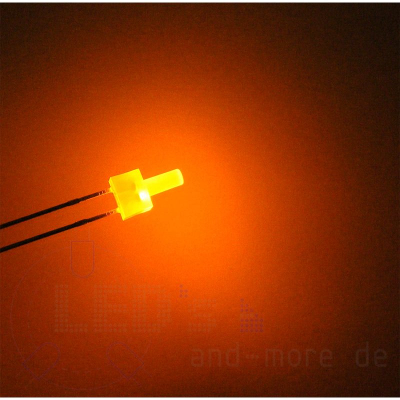 2mm Tower Blink LED Orange Diffus, 150 mcd, 90°, 0,49 €