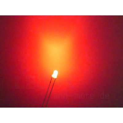 3mm Blink LED Rot diffus 1000mcd 60° selbstblinkend 1,8-2,3Hz
