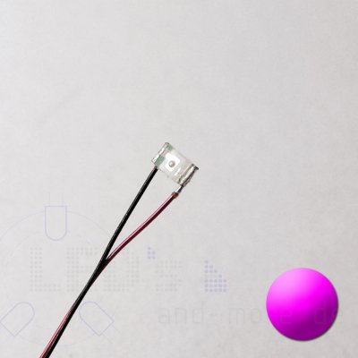 SMD LED mit Anschluss Draht 0603 Pink 120 mcd 120°