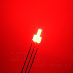 2mm Tower LED diffus DUO Kalt Weiß Rot gemeins....
