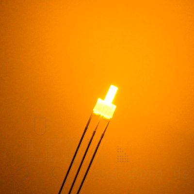 2mm Tower LED diffus DUO Gelb Rot 90° gemeins. Pluspol Anode