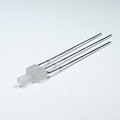 2mm Tower LED diffus DUO Gelb Rot 90° gemeins. Pluspol Anode