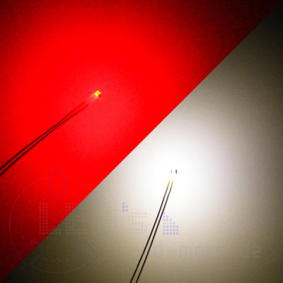 DUO-LED SMD 0605 Warm Weiß / Rot mit Anschlussdraht