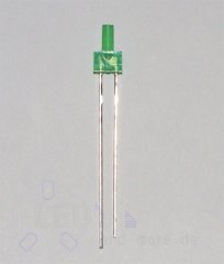 Diffuses 2,0 mm Tower LED, Grün, 15 mcd 100°