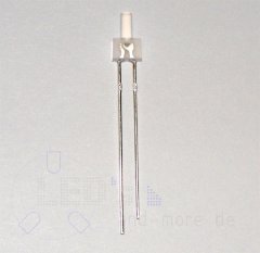 Diffuses 2,0 mm Tower LED, Kalt Weiss, 900 mcd 100°