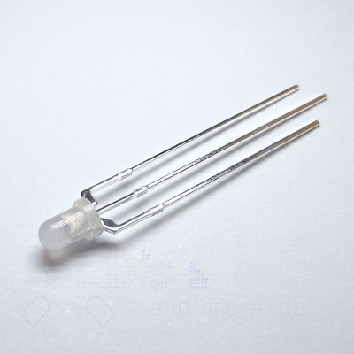 3mm LED diffus DUO Gelb Rot gemeins. Pluspol Anode