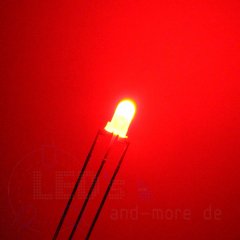 3mm LED diffus DUO Warm Weiß Rot gemeins. Pluspol...