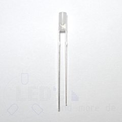 3mm LED Diffus Zylindrisch Weiß 1120 mcd 110°
