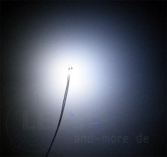 0805 SMD Blink LED Weiß mit Anschluss Draht, 500 mcd, 120°