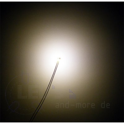 0805 SMD Blink LED Warm Weiß mit Anschluss Draht, 450 mcd, 120°