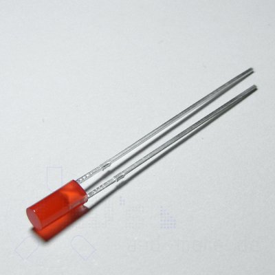 3mm LED Diffus Zylindrisch Rot 150 mcd 110°