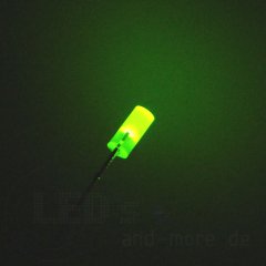 3mm LED Diffus Zylindrisch gelblich Grün 100 mcd 110°
