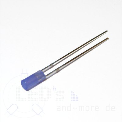 3mm LED Diffus Zylindrisch Blau 220 mcd 110°
