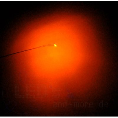 0805 SMD Blink LED Orange Amber mit Anschluss Draht, 85 mcd 120°