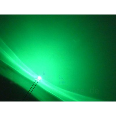 Ultrahelles 4,8mm LED Grün 1000 mcd 120°