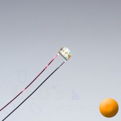 SMD LED mit Anschluss Draht 0805 Orange 130 mcd 120°