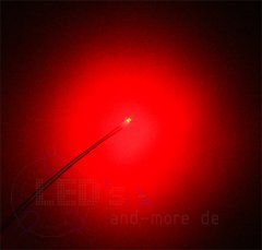 SMD LED mit Anschluss Draht 0805 Rot 130 mcd 120°