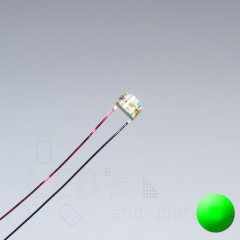 SMD LED mit Anschluss Draht 0805 gelblich Grün 80 mcd 120°