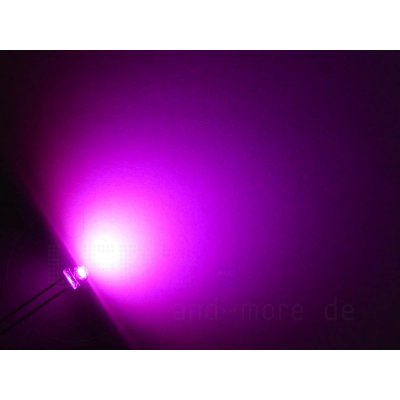 Ultrahelles 4,8mm LED Pink 600 mcd 120°
