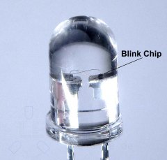 5mm Blink LED Warm Weiß klar 5800 mcd 30°