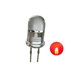 5mm Flacker LED Rot Kerzenlicht 5800 mcd 30°