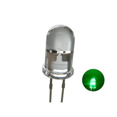 5mm Flacker LED Grün Kerzenlicht 14400 mcd 30°