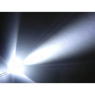5mm LED Weiss 35000 mcd 30° extra hell 6000K
