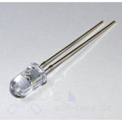 5mm LED Warm Weiss 24000 mcd 30° extra hell 3000K