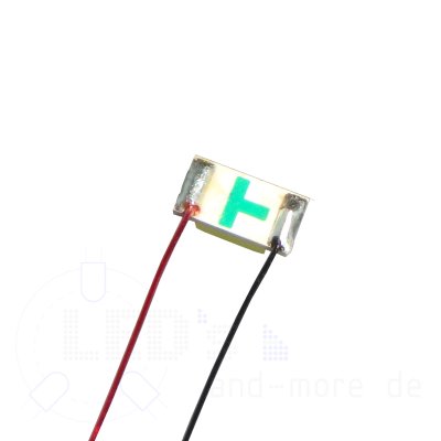 SMD LED mit Anschlussdraht 1206 gelblich Grün 35 mcd 120°
