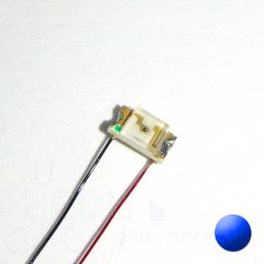 SMD LED mit Anschlussdraht 1206 Blau 80 mcd 120°