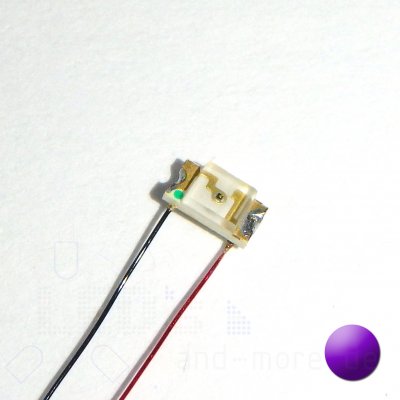 SMD LED mit Anschlussdraht 1206 UV (Schwarzlicht) 200mcd 120°