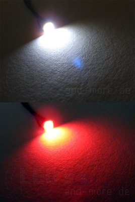 Duo SMD LED Weiß / Rot 3528 PLCC4 120°, 500mcd / 300mcd