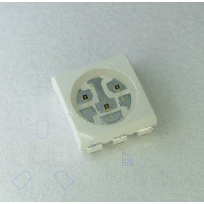 SMD 5050 PLCC6 LED Ultrahell Gelb 2000mcd 120° 3-Chip