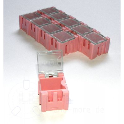 SMD Aufbewahrungsbox Leer Container für Bauelemente Rosa