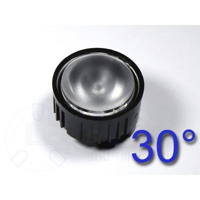 Linse Optik Reflektor mit 30° Schwarz / Diffus für Highpower LED