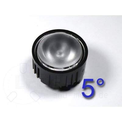 Linse Optik Reflektor mit 5° Schwarz / Diffus für Highpower LED