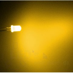 LED 5mm Diffus / Matt Gelb 3000 mcd 60°