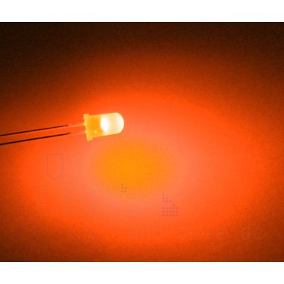 LED 5mm Diffus / Matt Orange 3000 mcd 60°