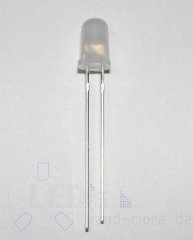 LED 5mm Diffus / Matt Blau 2500 mcd 100°