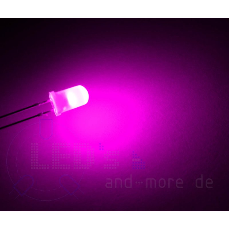 100 LEDs 5mm Pink 3000 mcd Rosa LED Pinke inkl Widerstände für zB PC Auto Möbell 