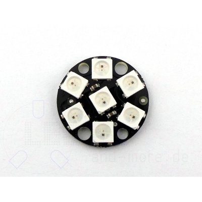 RGB Digi-Dot LED Ring Button 7x LEDs WS2812B SK6812 22mm