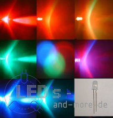 Ultrahelles 5mm RGB Farbwechsel LED Diffus Schnell 70°