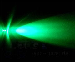 5mm LED mit Anschlusskabel ultrahell grün 15000mcd...